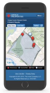 Irvine Company Offices Mobile Website by Ripcord Digital Inc.