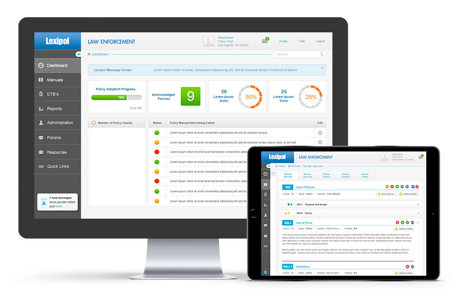 Lexipol Law Enforcement Policy Management Software by Ripcord Digital Inc.