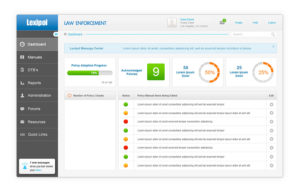 Lexipol Policy Management Software Law Enforcement Dashboard by Ripcord Digital Inc.