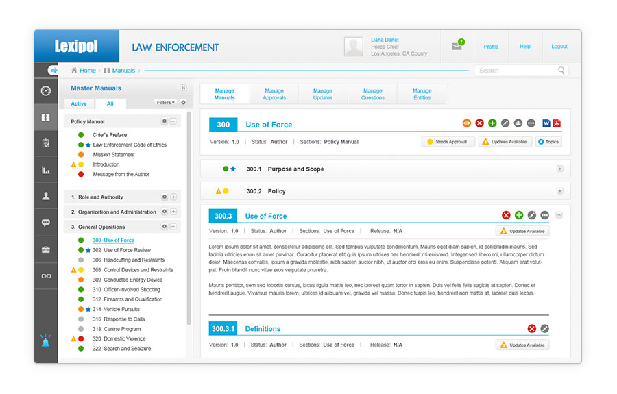 Lexipol Policy Management Software by Ripcord Digital Inc.