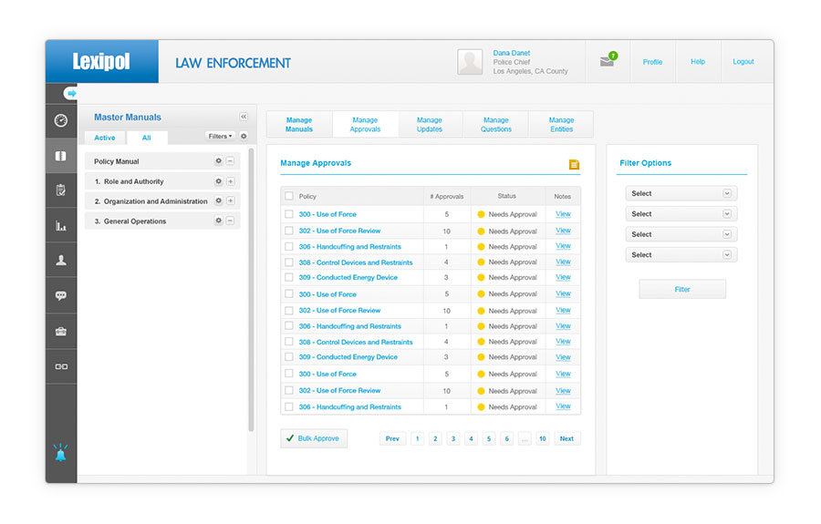 Lexipol Policy Management Software by Ripcord Digital Inc.