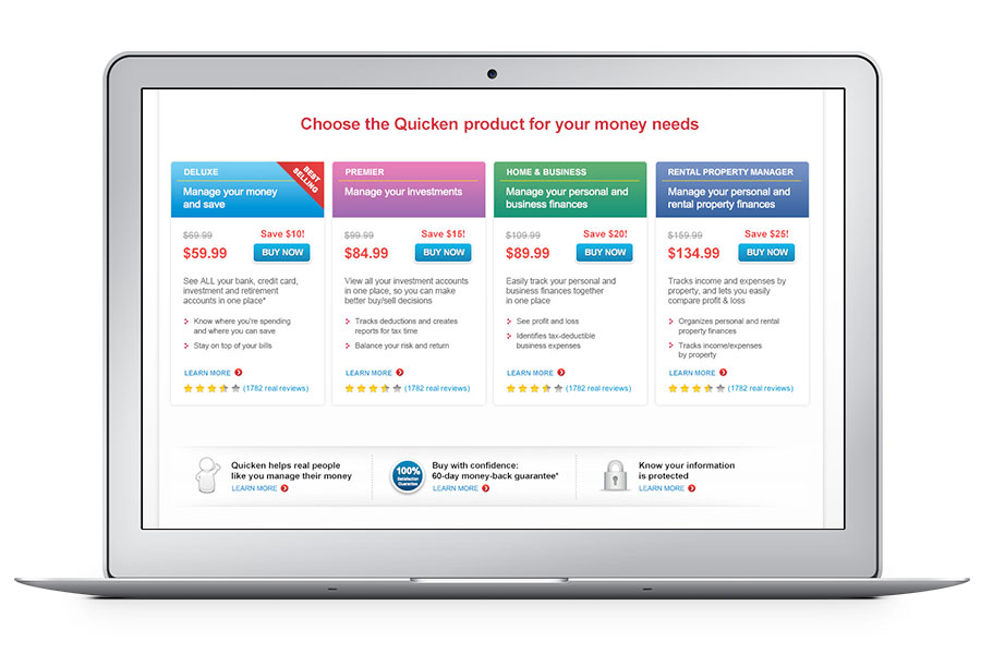 Quicken Landing Page by Ripcord Digital Inc.