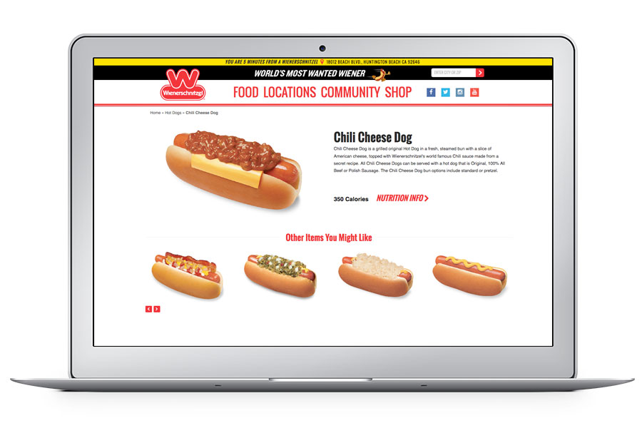 Wienerschnitzel Website Hot Dogs by Ripcord Digital Inc